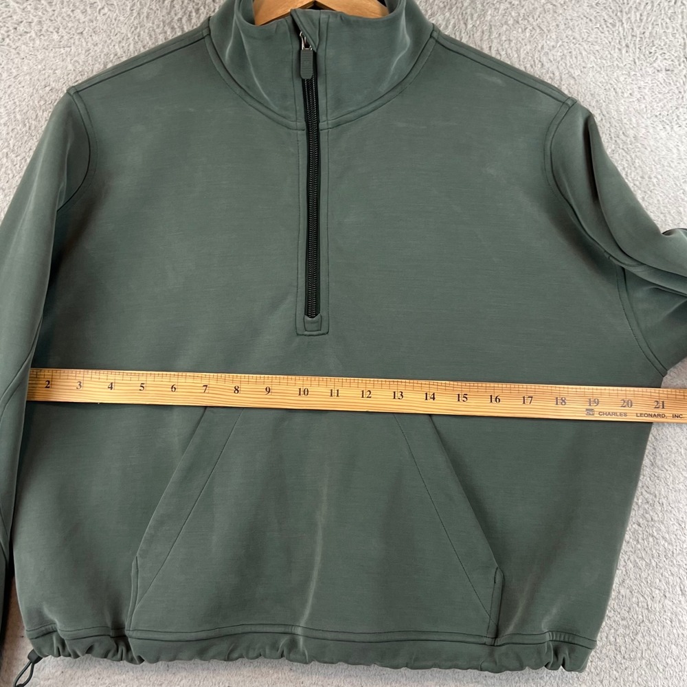 Lululemon Scuba Oversized Half-Zip Pullover Green LW3IDXS Size 6 - Picture 9 of 13